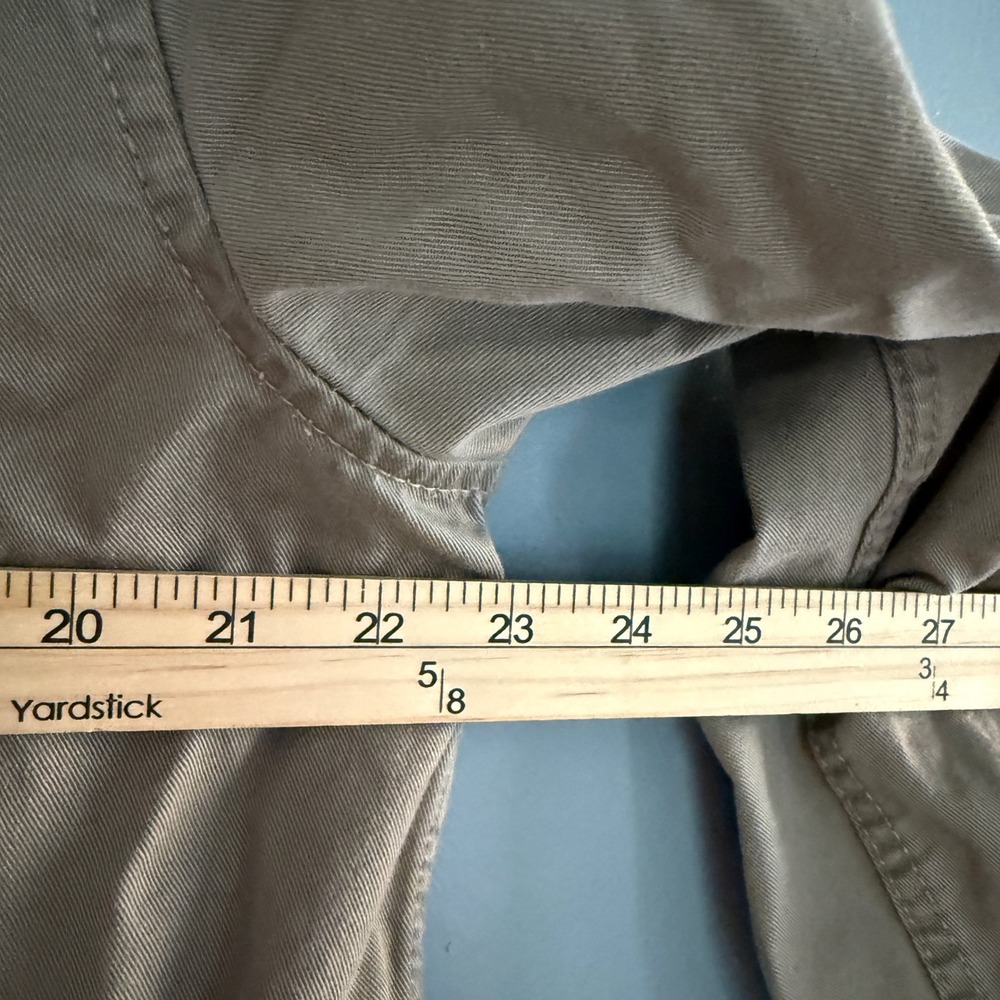 New York Embroidered Hooded Jacket Shacket Mens Large Khaki/Tan Modern Uniform - Picture 9 of 12